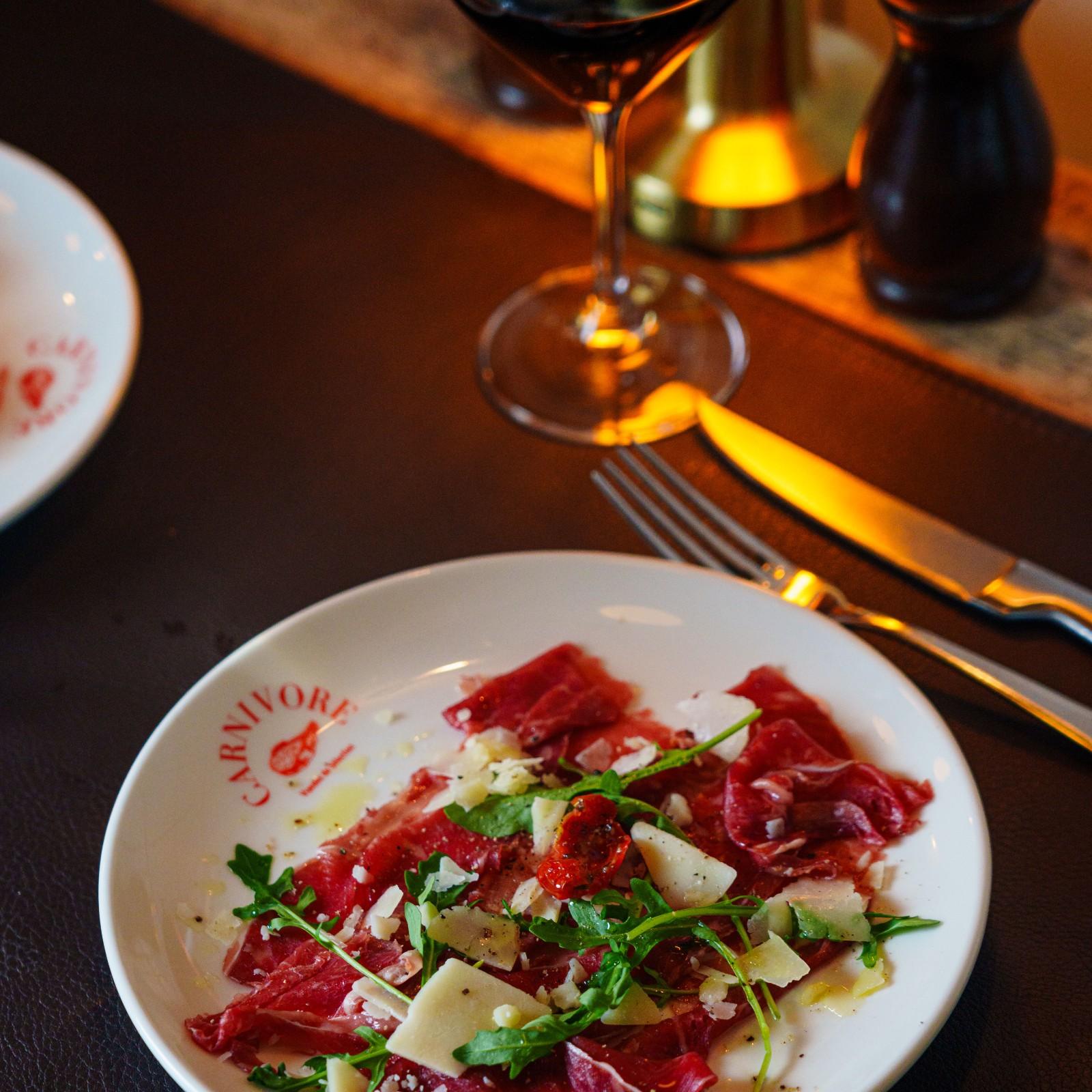 Restaurant menu dish